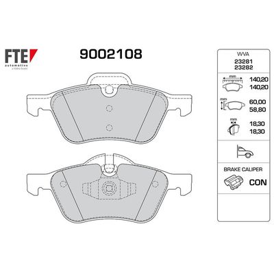 Fren Disk Balata Ön MINI Mini (R50,R53)(2001->)  FTE 9002108