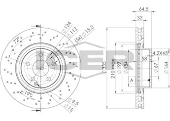 Fren Disk Ayna Ön Sağ ve Sol BRAXIS AE0955  2214210612 2214211012 2214211712 A2214211712