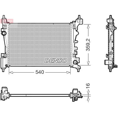 Su Radyatörü  DENSO DRM20130