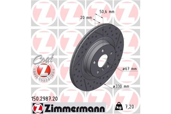 Fren Disk Ayna Ön Sağ ve Sol ZIMMERMANN 150.2987.20