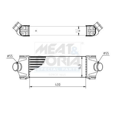 Turbo Radyatörü  Ford Transit P.Van (TT9)(2006->)  APD 45520080