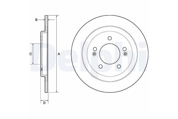 Fren Disk Ayna Arka Sağ ve Sol Kia ProCeed (JD)(2013->)  DELPHI BG4749C