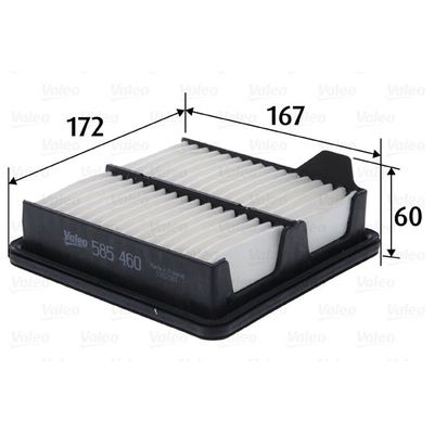 Hava Filtresi  Honda Jazz (GG)(09.2008->)  VALEO 585460