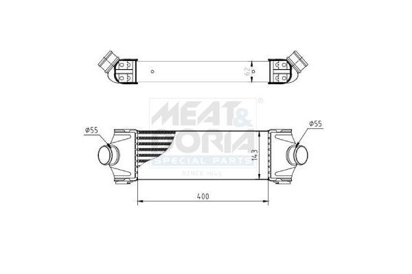 Turbo Radyatörü  Ford Transit Kamyonet (TT9)(2006->)  NRF 30037
