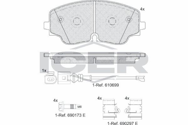 Fren Disk Balata Ön Volkswagen Golf VIII (CD1)(12.2019->)  FEBI BILSTEIN 1002010