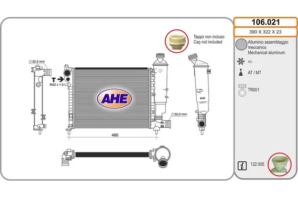 Su Radyatörü  Citroen Saxo (03.1996->)  MAHER 39246