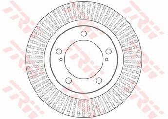 Fren Disk Ayna Ön Sağ ve Sol TRW DF6239S  4351260180 43512-60180