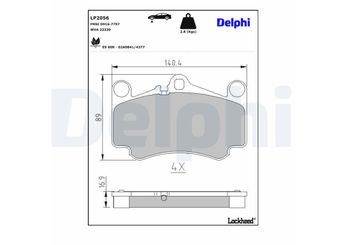 Fren Disk Balata Ön DELPHI LP2056  LP2056 99635194911 996 351 949 11 99635194912 996 351 949 12 99635194091 99635194910 99735194902 99735194903