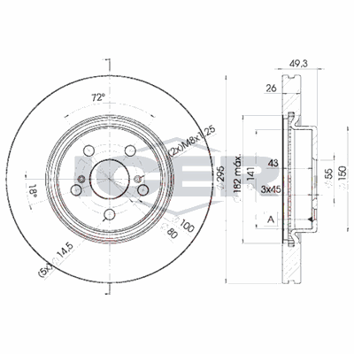 Fren Disk Ayna Ön Sağ ve Sol FROW 551.1101.073