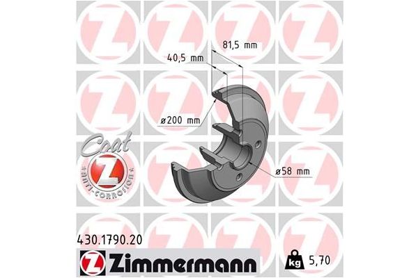 Fren Disk Ayna Ön Sağ ve Sol ZIMMERMANN 430.1790.20