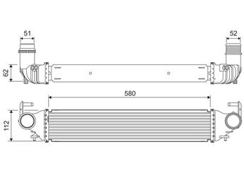 Turbo Radyatörü  VALEO 818312  51965901 51966750 51966752 51965908