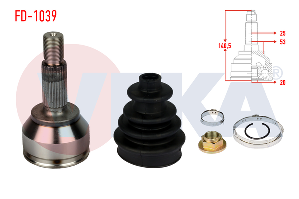 Aks Kafası Ön Dış Sağ veya Sol VEKA FD-1039