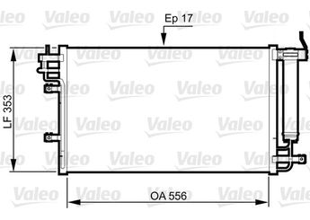 Klima Radyatörü  VALEO 814345  976062F000 97606-2F-000 976062F001 97606-2F001 S976062F000 S976062F001
