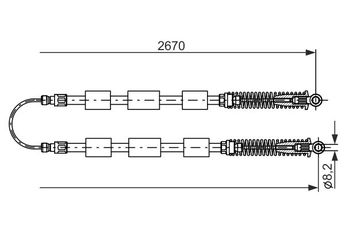 El Fren Teli Arka Sağ veya Sol BOSCH 1 987 477 553  1987477553 46517955