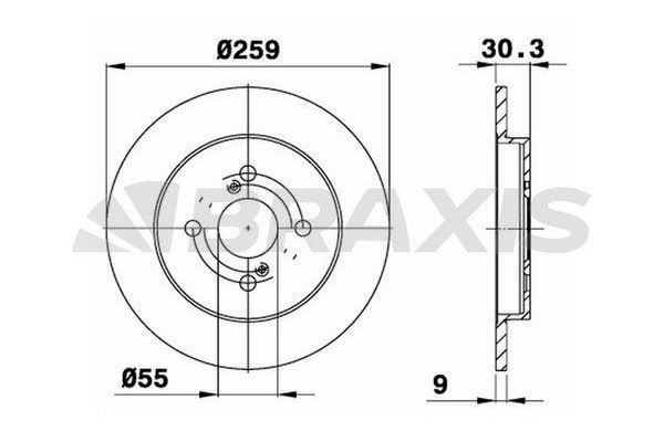 Fren Disk Ayna Arka Sağ ve Sol Toyota Yaris (KSP9/SCP9/NLP9)(2006->)  BRAXIS AE0327