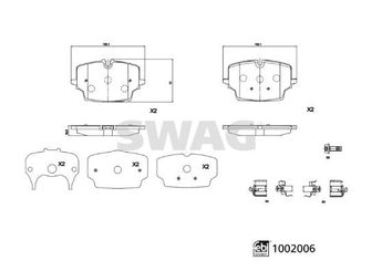Fren Disk Balata Ön SWAG 33 11 4165  34108837161 34 10 8 837 161