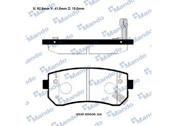 Fren Disk Balata Arka MANDO RMPK42NS  583021GA00 583021JA30 583021JA31