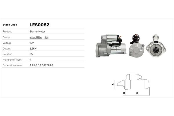 Marş Dinamosu  Nissan Pickup (D21)(09.1985->)  LUCAS ELEKTRIK LES0082
