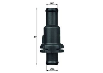 Termostat  MAHLE TH 5 75  1K0121113A 23006821 1K0 121 113 A