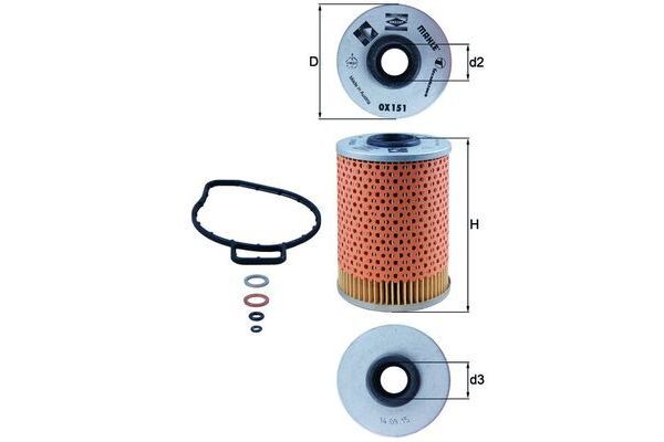 Yağ Filtresi  MAHLE OX 151D