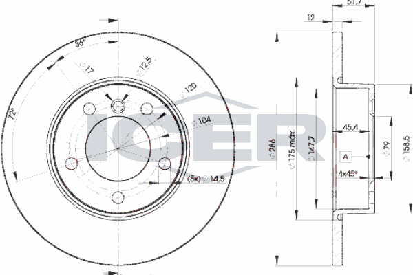 Fren Disk Ayna Ön Sağ ve Sol AYD 50760