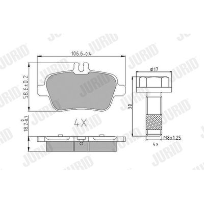 Fren Disk Balata Arka JURID 573370J