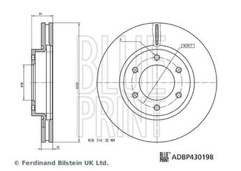 Fren Disk Ayna Ön Sağ ve Sol BLUE PRINT ADBP430198  1879954 EB3C1125BA 1 879 954 EB3C-1125-BA