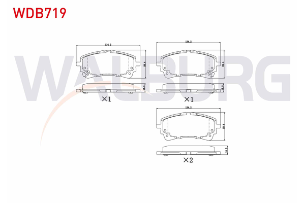 Fren Disk Balata Ön Toyota Yaris Cross (2021->)  WALBURG WDB719