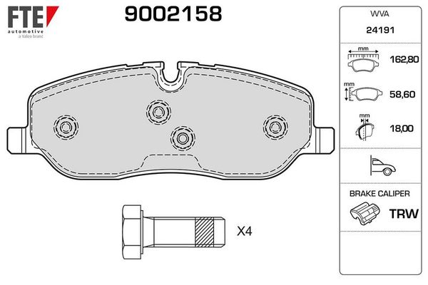 Fren Disk Balata Ön Land Rover Discovery (08.2004->)  FTE 9002158