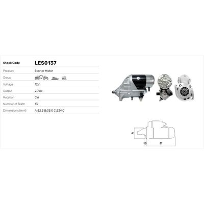 Marş Dinamosu  LUCAS ELEKTRIK LES0137