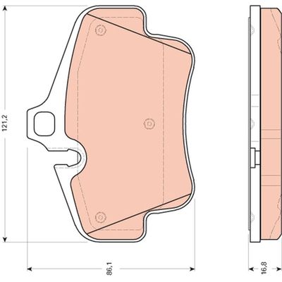 Fren Disk Balata Arka Porsche 718 Cayman (Typ 982C)(04.2016->)  TRW GDB1758