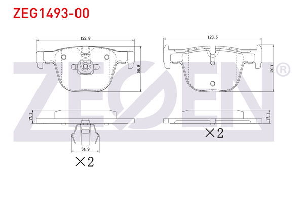 Fren Disk Balata Arka BMW 3 Serisi Touring (F31)(2012->)  ZEGEN ZEG1493-00