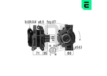 Alternatör  ERA 210934A  270600G021 27060-0G021 2706026030 27060-26030