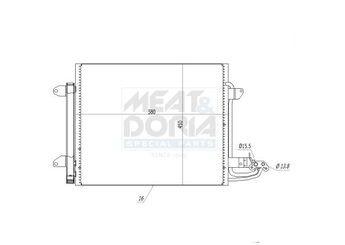 Klima Radyatörü  BEHR 8FC 351 301-051  1T0820411A 1T0820411B 1T0820411C 1T0820411E 1TD820411B