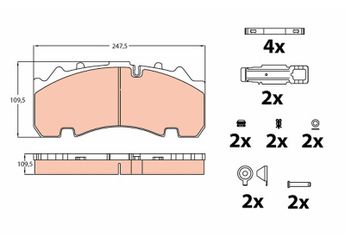 Fren Disk Balata Ön veya Arka TRW GDB5091  K003966 980106960 980106200 0980106200 980106450 0980106450 536270020 0536270020 980106360 0980106360 509290070 0509290070 980102920 0980102920 509290090 0509290090 980102570 0980102570 0980106960 K003966BPW
