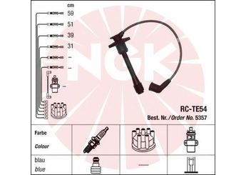 Buji Kablosu  NGK 5357  9091922294 90919-22294 9091922296 90919-22296