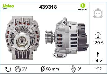 Alternatör  VALEO 439318  7711134526 8200019706