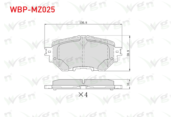 Fren Disk Balata Ön WGN WBP-MZ025