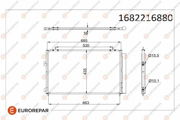 Klima Radyatörü  Toyota RAV4 (A4)(2013->)  EUROREPAR 1682216880