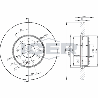 Fren Disk Ayna Ön Sağ ve Sol Skoda Octavia Combi (5E5)(12.2016->)  BOSCH 0 986 479 088