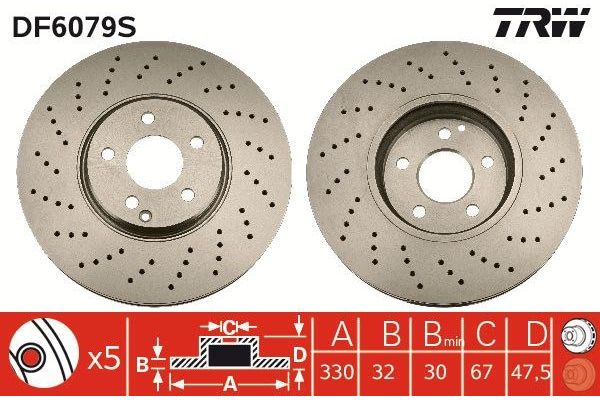 Fren Disk Ayna Ön Sağ ve Sol Mercedes S -Serisi 4 Kapı (BM 220)(07.1998->)  AYD 51320