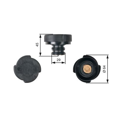 Radyatör Yedek Su Depo Kapağı  BMW 5 Serisi Touring (E61)(2004->)  GATES RC207