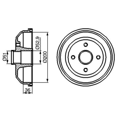 Kampana Arka Sağ veya Sol Opel Tigra Twin Top (2004->)  BOSCH 0 986 477 134