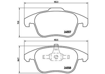 Fren Disk Balata Ön BREMBO P 61 086  425362 1647862580 1647874080 1675901280 425397 1647862680