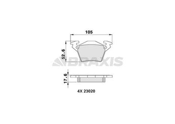 Fren Disk Balata Arka BRAXIS AA0280  A0034200220 4214210 0004214210 34200220 0034200220 A0004214210