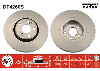 Fren Disk Ayna Ön Sağ ve Sol LPR R1025V  LPRR1025V 8200177023
