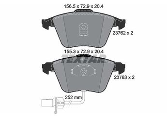 Fren Disk Balata Ön TEXTAR 2376201  4B0698151AD 4B0698151AC 4B0698151R 4B0698151Q