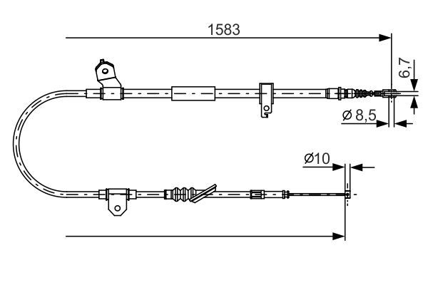 El Fren Teli Arka Sağ Toyota MR 2 Roadster (W30)(2000->)  BOSCH 1 987 482 296