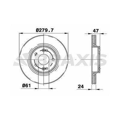 Fren Disk Ayna Ön Sağ ve Sol Renault Laguna II Grandtour (KG0)(03.2001->)  BRAXIS AE0184
