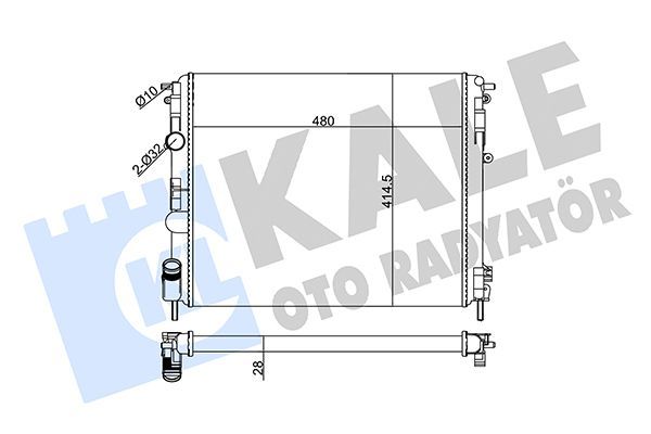Su Radyatörü  Renault Clio II / (Makyajlı)(B/CB0)(06.2001->)  KALE 205600